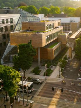 Aerial view of Portland State Campus