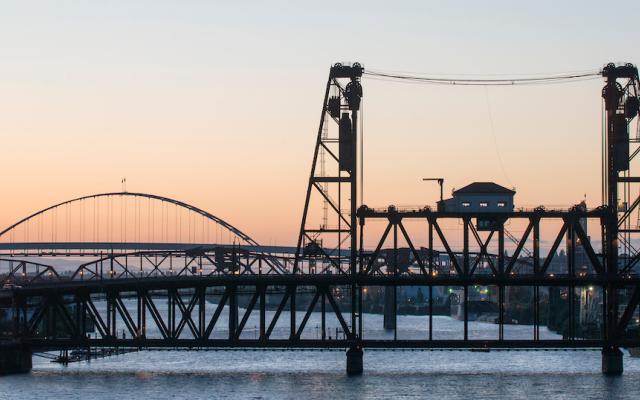 Steel bridge over Willamette River