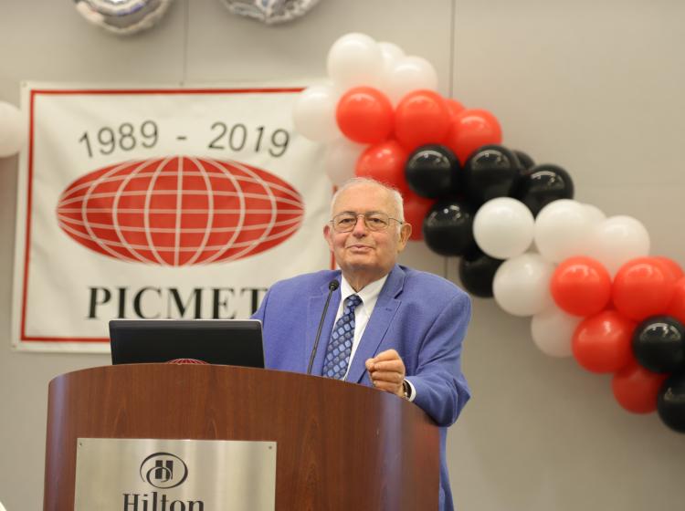 Dr. Kocaoglu speaking at PICMET conference