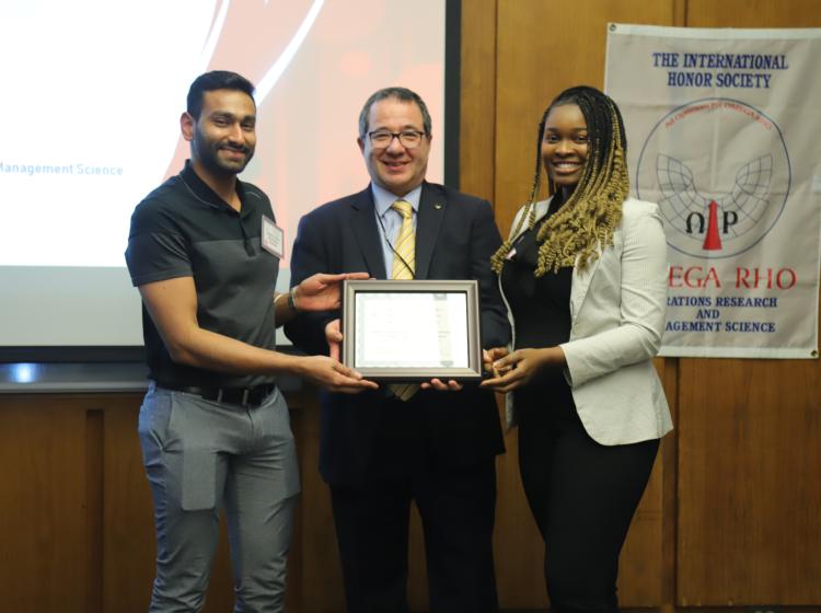 Students receiving an award