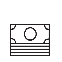 An illustration of a stack of bills. 