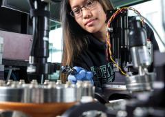 Student working in lab
