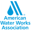blue water droplet logo for American Water Works Association