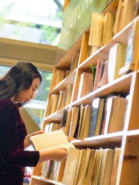 Person reading book