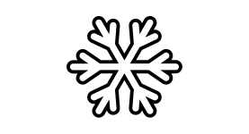 Black and white snowflake