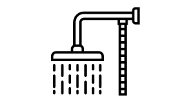 Shower head with water spraying out