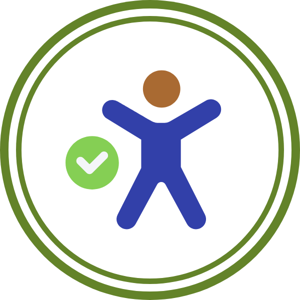 Person with a checkmark