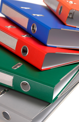 Stack of binders