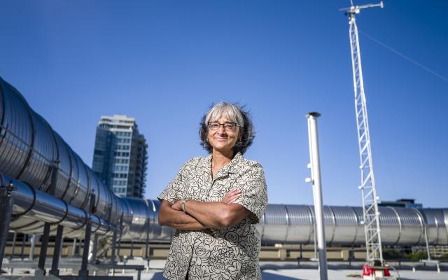 Linda George on rooftop