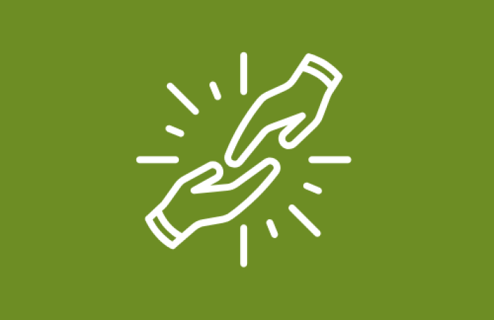 Helping hands icon