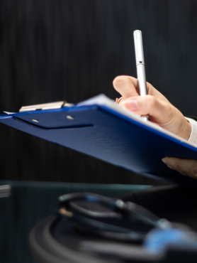 Clipboard and pen 