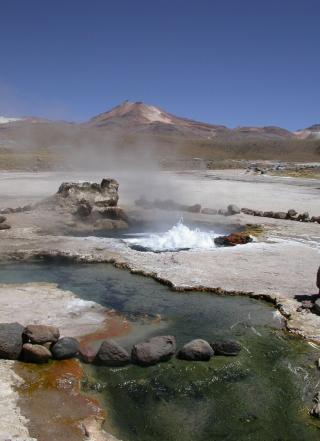 An image of Hydrothermal pools in Chile
