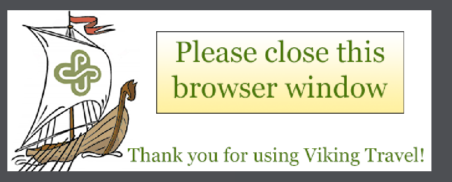 Thank you for using Viking Travel