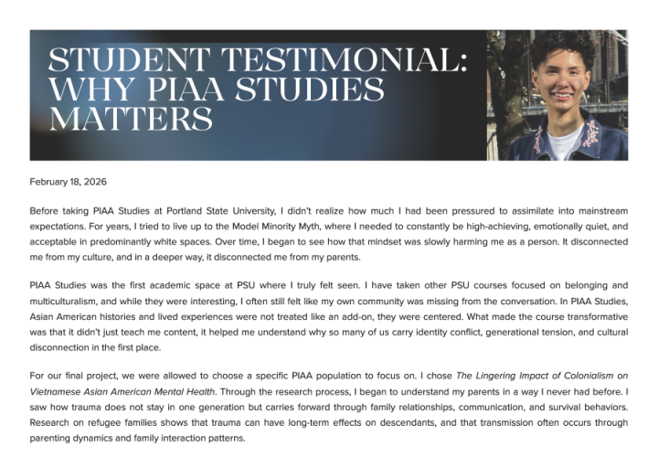PIAA Student Testimonial 2025