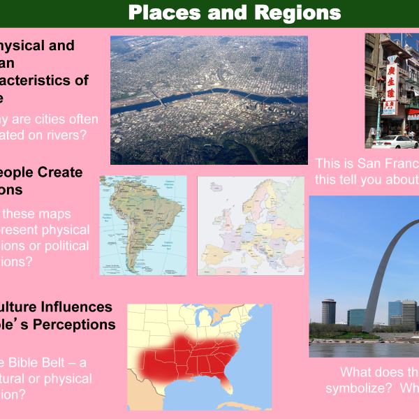 image of the standards poster Places and Regions