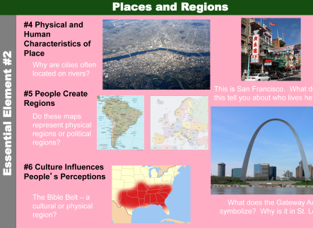image of the standards poster Places and Regions