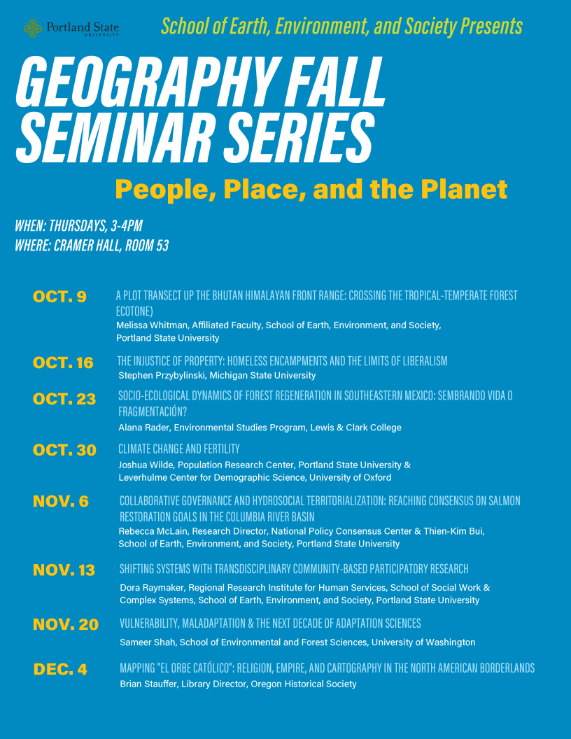 SEES seminar series Fall 2025