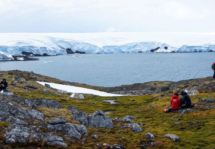 Students doing research in Antarctica