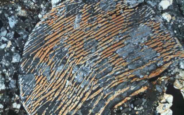 Close-up of meteorite