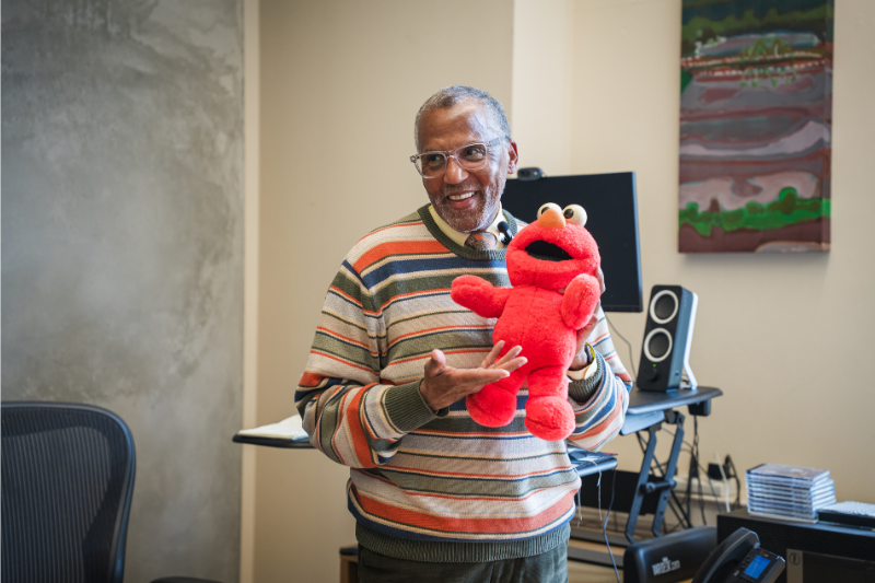 Dean Bynum with Elmo