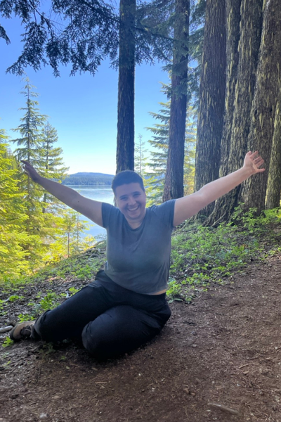 Makena Buser completing Timothy Lake hike