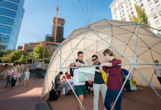 Urban design students