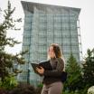 student in downtown Portland