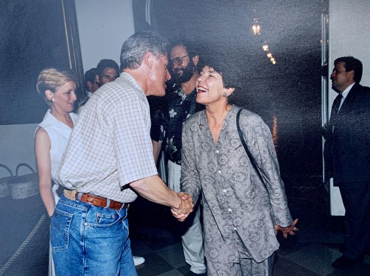 Elizabeth Furse with Bill Clinton