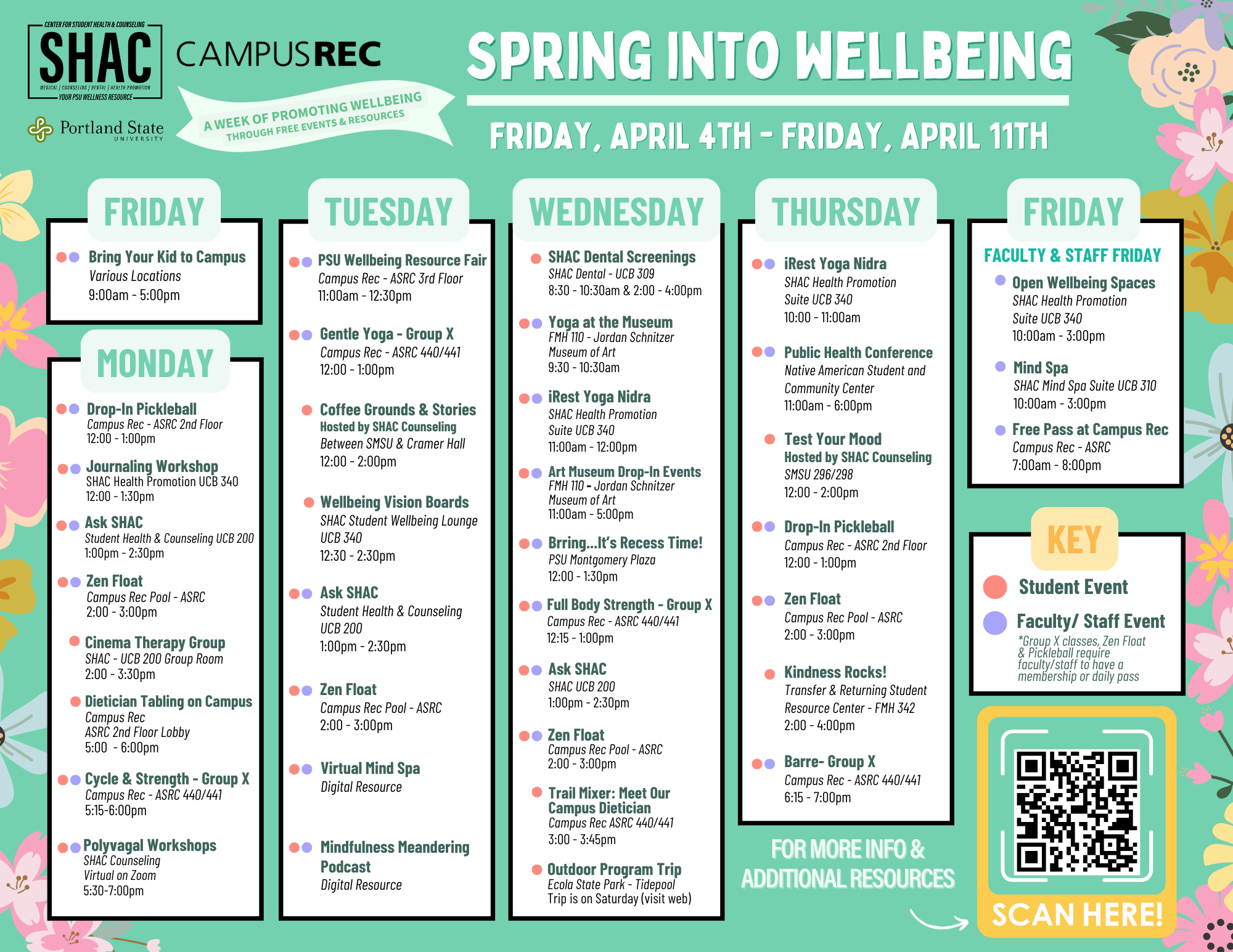 schedule of events