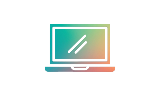 rainbow gradient laptop