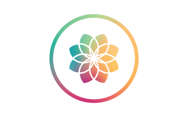 rainbow gradient lotus flower