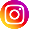 Instagram logo over a rainbow gradient background