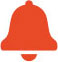 red bell - alert notification icon