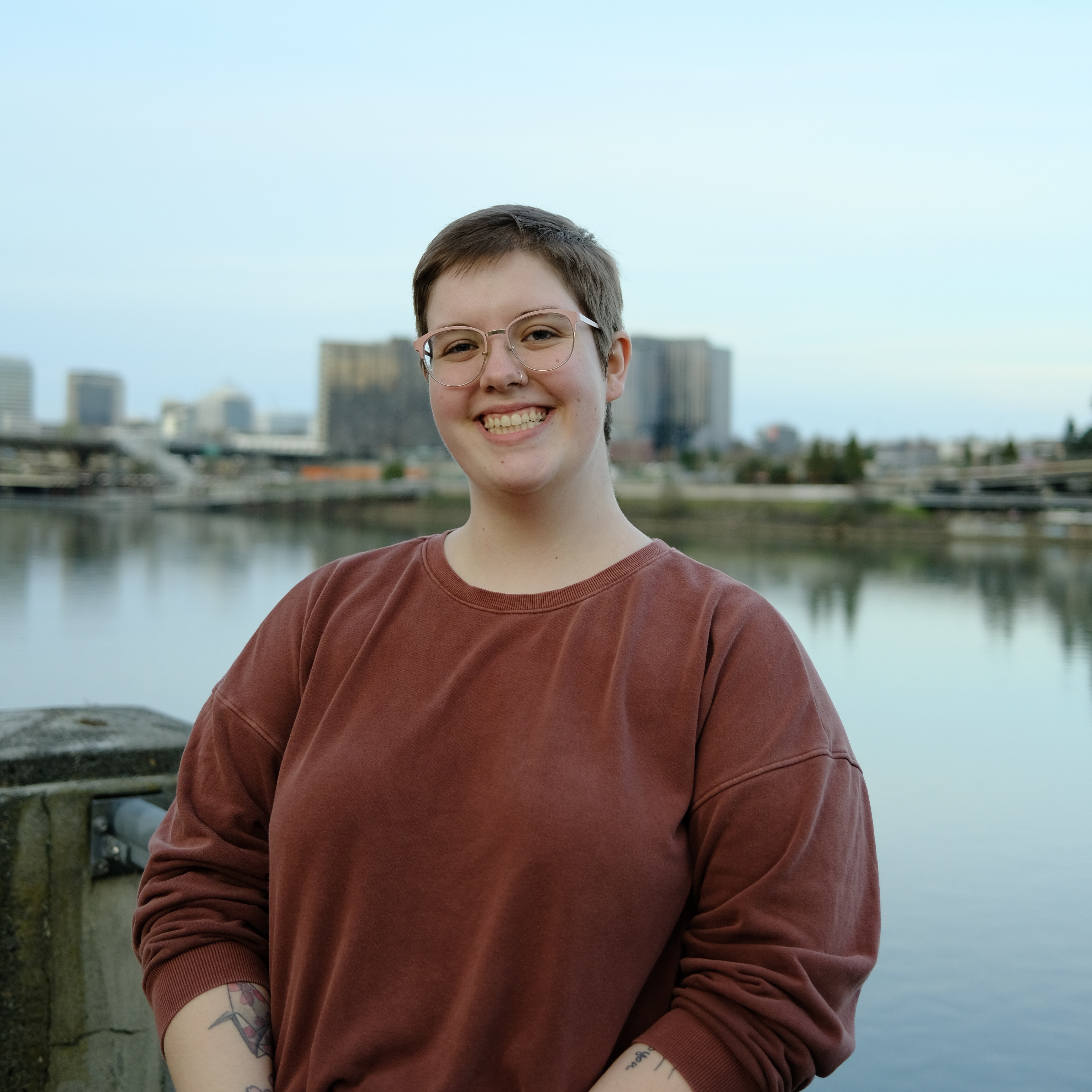 photo of Abigail smiling and looking into the camera