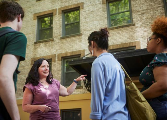 Honors staff giving a tour