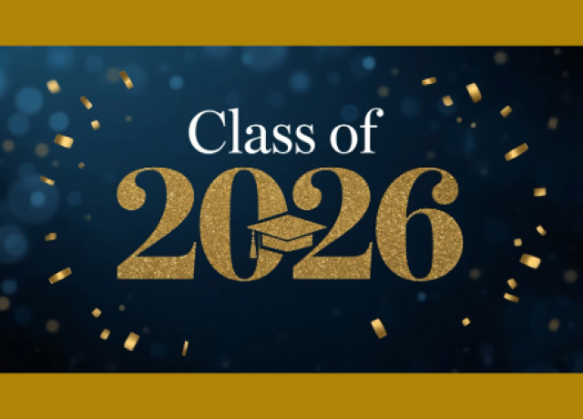 Class of 2026 logo with graduation cap