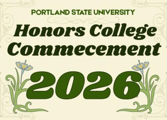 Honors College Commencement 2026 with flowers