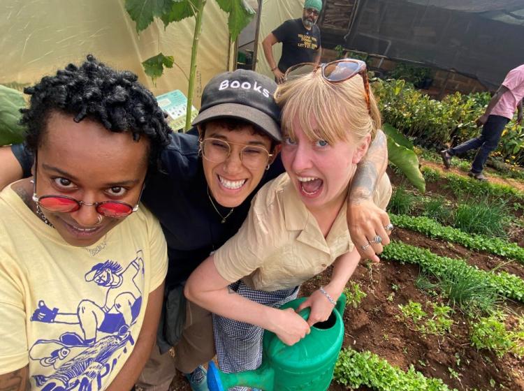 Kenya students gardening