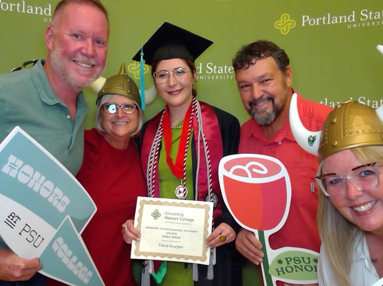 Tara and family at Graduation