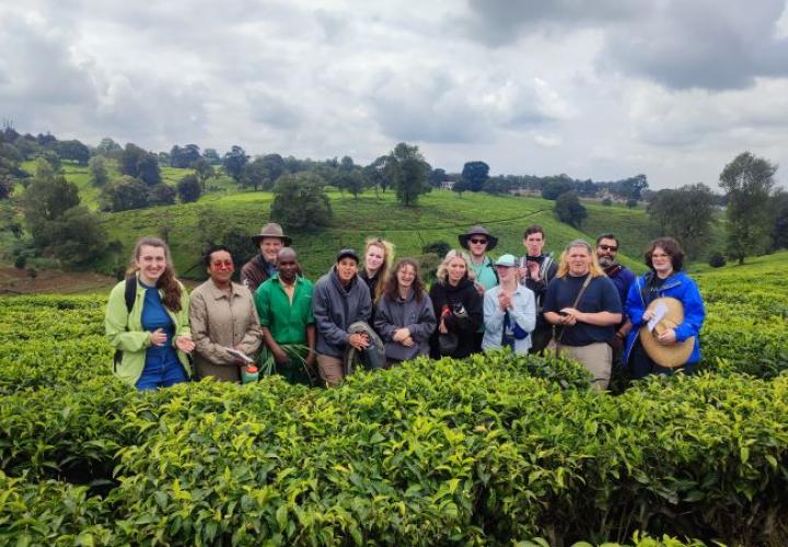 Kenya students in field