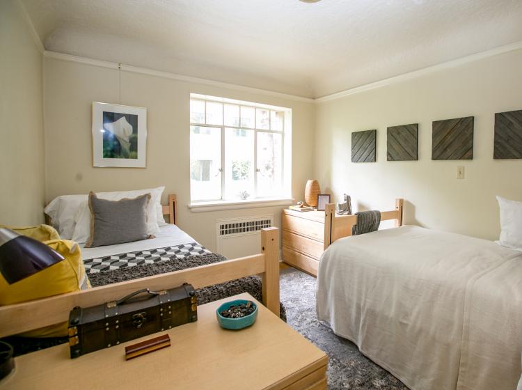 One of two bedrooms in furnished quad