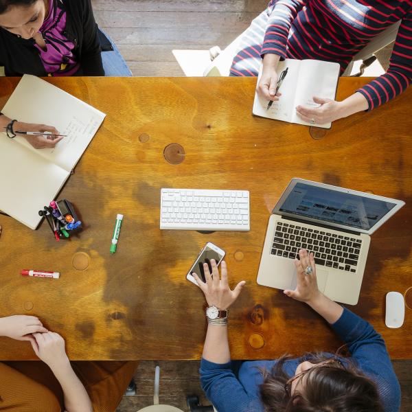 students working