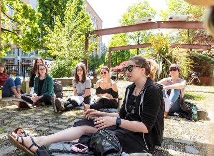 Summer conference gathering on campus
