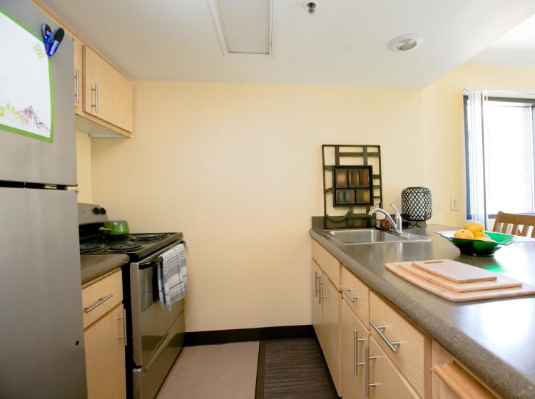 Open Floor Plan Kitchen with stainless appliances