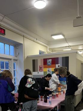 Students gathered for Ice Cream Social activity