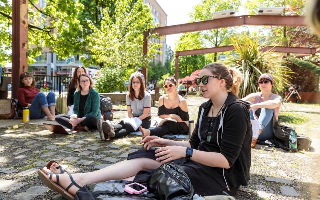 Summer conference gathering on campus