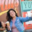 Student Taking Selfie with Ice Cream from Salt & Straw