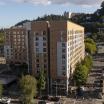 Drone image showing side exterior of Broadway Hall