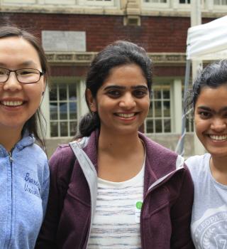Three international student mentors