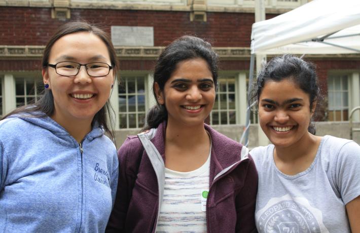 Three international student mentors